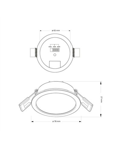 Downlight LED Lannic Gris 7W 350Lm CCT