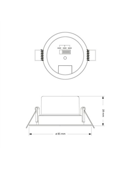 Empotrable de techo basculante LED Sylt 7W 600Lm CCT