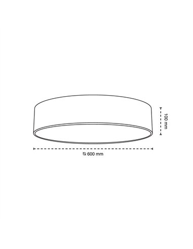 Plafón de techo LED Fabi Corteza Clara 65W 4300 Lm CCT