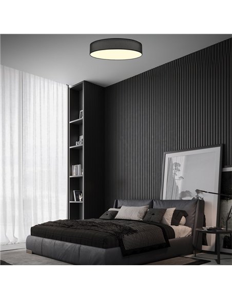 Plafón de techo LED Fabi Negro 65W 4300 Lm CCT