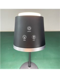 Flexo LED portátil recargable Camaleon Negro 6W 330Lm CCT 2