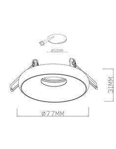 Empotrable Redondo Blanco 77mm 1xGU10 PAR11 2