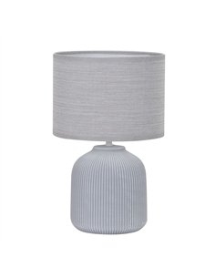 Lámpara de mesa cerámica Delfi Gris 1xE14