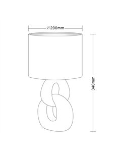Lámpara de mesa cerámica Melie Blanca 1xE14 2