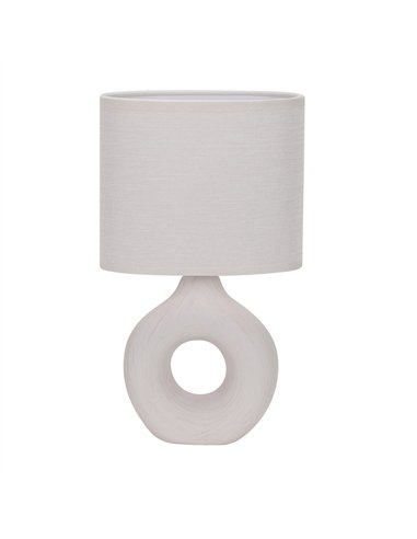 Lámpara de mesa cerámica Ellie Blanca 1xE14