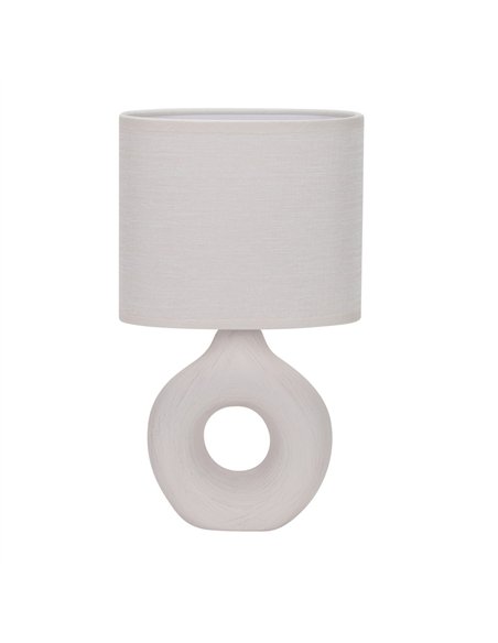 Lámpara de mesa cerámica Ellie Blanca 1xE14