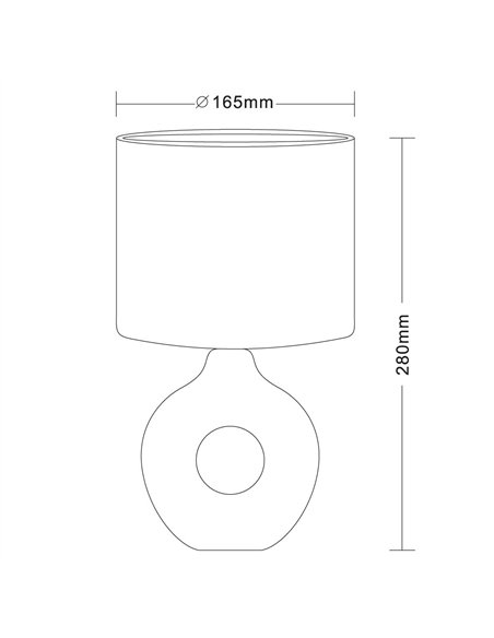 Lámpara de mesa cerámica Ellie Blanca 1xE14
