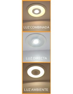 Foco empotrable LED 12W+11W 3000K cuadrado balnco 2