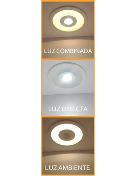 Foco empotrable LED 12W+11W 3000K cuadrado balnco