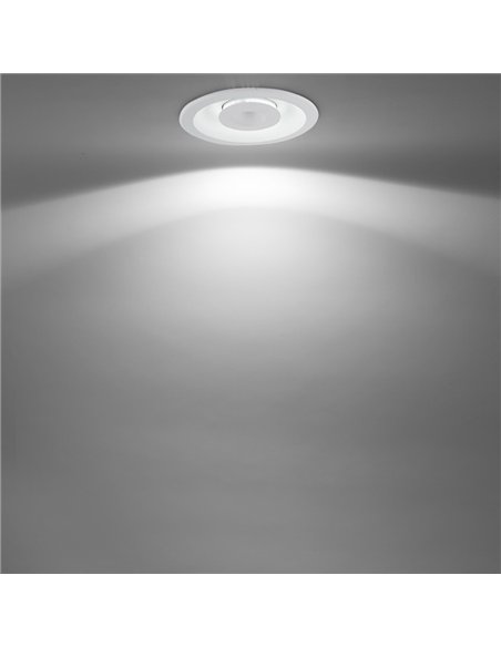 Foco empotrable LED 12W+11W 3000K cuadrado balnco