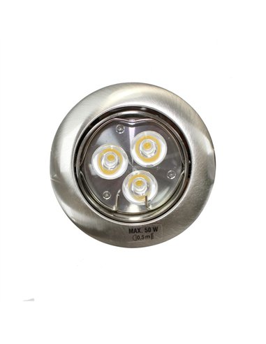 Empotrable LED GU10 6W redondo basculante plata