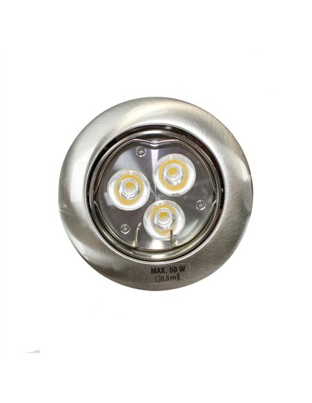 Empotrable LED GU10 6W redondo basculante plata