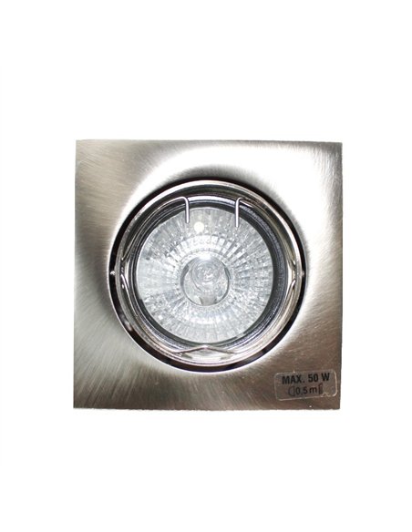 Empotrable GU10 50W cuadrado basculante níquel