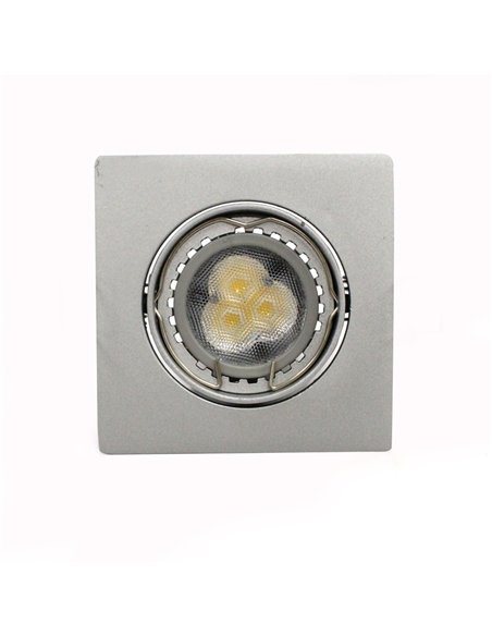Empotrable LED GU10 6W cuadrado basculante acero