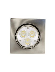 Empotrable LED GU10 6W cuadrado basculante níquel