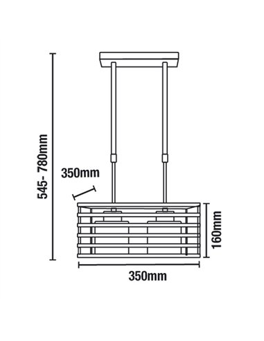 Lampara Cell 4 Luces Wengue E27 Max 40W