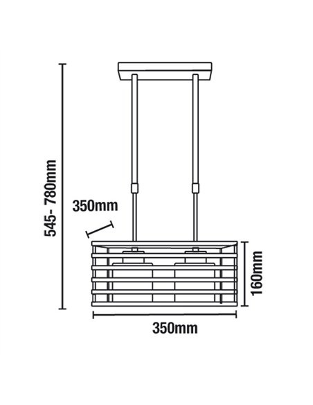 Lampara Cell 4 Luces Wengue E27 Max 40W