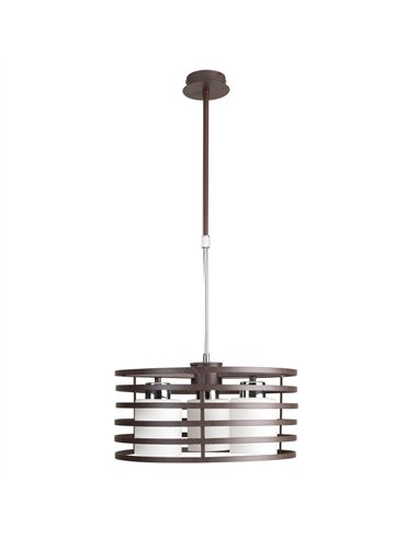 Lampara Cell/2 Wengue Redonda 3 Luces E27 Max 40W