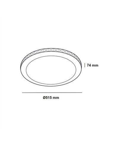 Plafón de techo LED Milea 60W 4500Lm. CCT Dim
