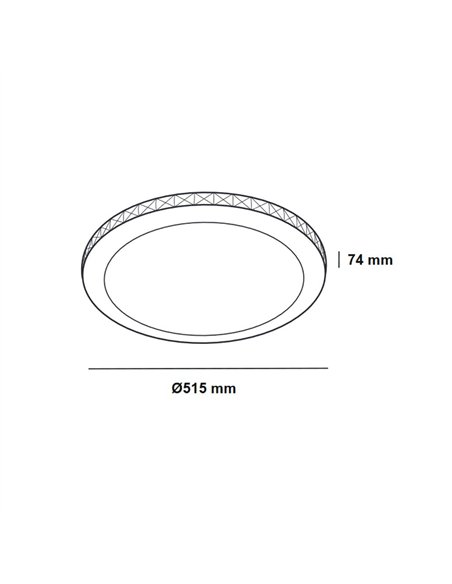 Plafón de techo LED Milea 60W 4500Lm. CCT Dim