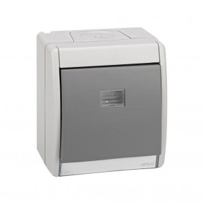 Pulsador gris 10ax 250v ip55 SIMON 4490150-035
