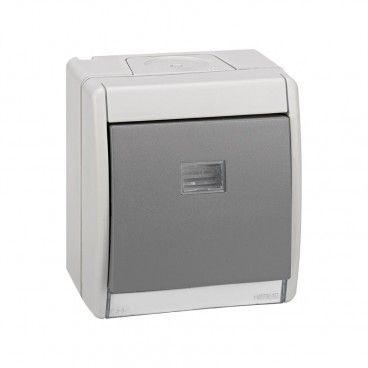 Button grey 10ax 250v ip55 SIMON 4490150-035