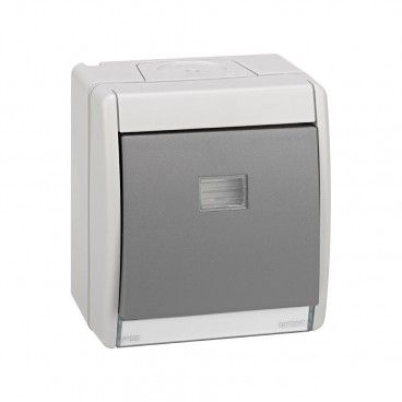 Grey switch 10ax 250v ip55 SIMON 4490201-035