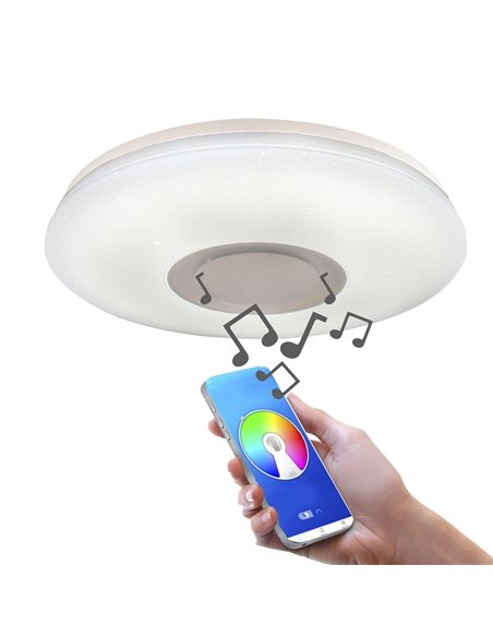 Plafón LED con altavoz 52W 2976Lm RGB Smart