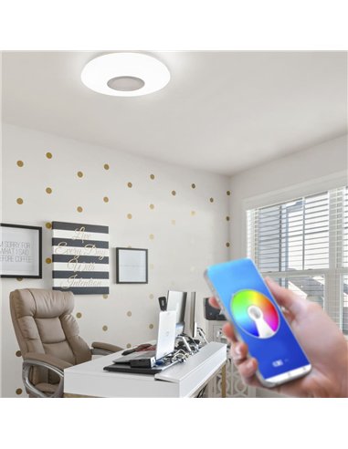 Plafón LED con altavoz 52W 2976Lm RGB Smart