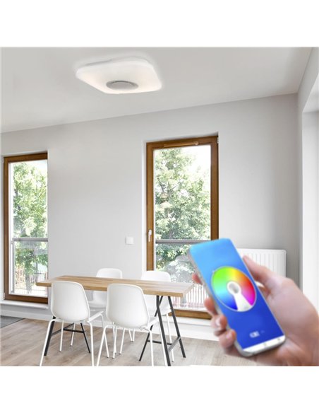 Plafón LED con altavoz 52W 2160Lm RGB Smart