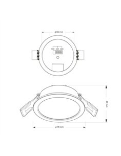 Downlight LED Lannic Negro 7W 350Lm CCT 2