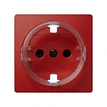 Tampa de plugue Schuko 2P+TT vermelho SIMON 73 LOFT 73041-67