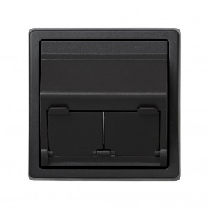 Adapter für 2 anschlüsse telefon-oder edv-graphit SIMON 73086-62