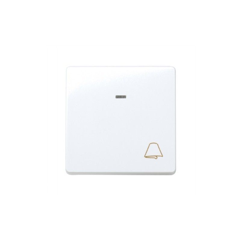 Botão de campainha larga luminoso Simon 27 BRANCO 27160-65