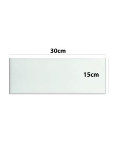 Cristal rectangular mate para aplique  2