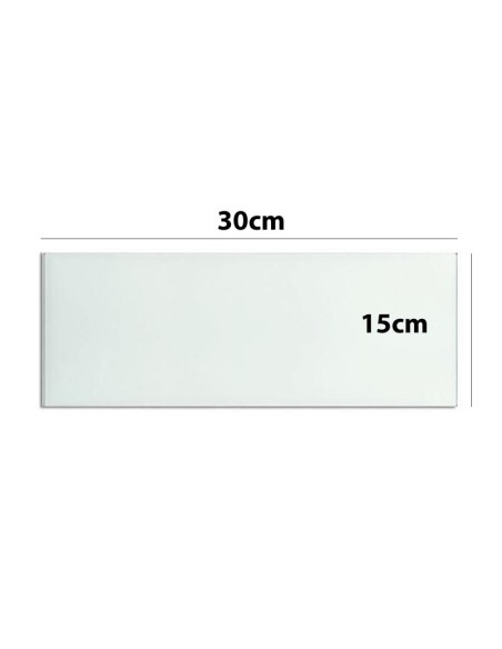 Cristal rectangular mate para aplique 30x15cm