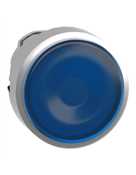 Cabeza pulsante RASANTE TRANSPARENTE azul + IP65 + material resistente y diseño moderno.