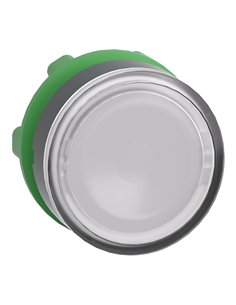 Cabeza pulsante RASANTE TRANSPARENTE blanca con IP65 y 230V de voltaje.