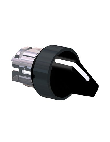 Selectable SCHNEIDER BLACK 2-position head, IP20, plastic material.