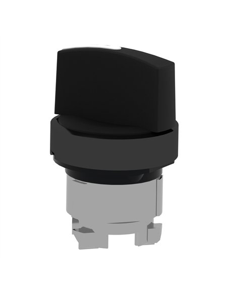 Selectable SCHNEIDER BLACK 2-position head, IP20, plastic material.