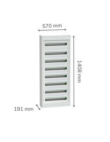 PrismaSeT S 24 8 rows surface LED 24W 4000K IP20 220-240V
