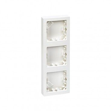 Moldura 3 elementos verticais branco SIMON 73 LOFT 73631-60