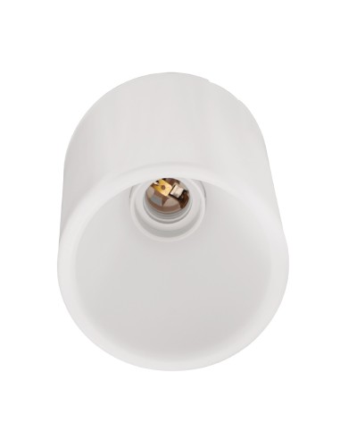Surface Mount E27 White Lamp Holder with Modern Design