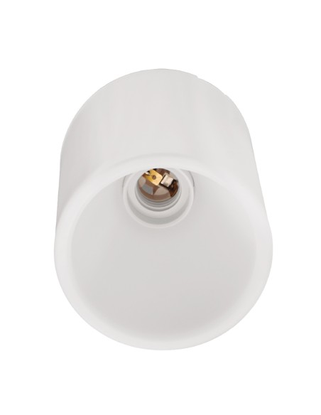 Surface Mount E27 White Lamp Holder with Modern Design