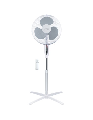 Ventilatore da pavimento Nametil con telecomando e timer Ø43cm 45W Bianco