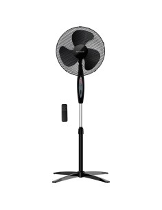 Ventilatore da pavimento Nametil con telecomando e timer Ø43cm 45W Nero