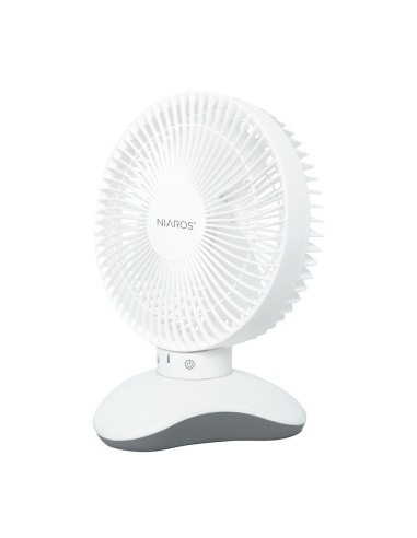 Ventilador de mesa Zawadi Ø18cm 5W motor DC Branco