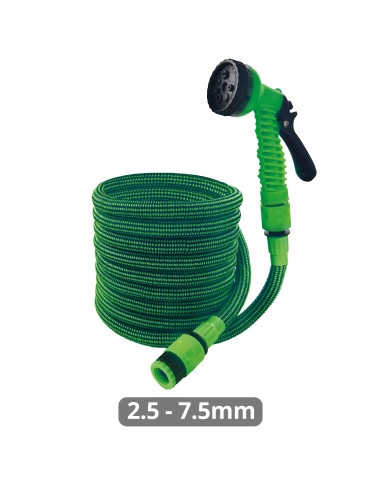Kit manguera jardín Bukavu extensible 2,5 - 7,5M