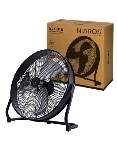 Ventilatore metallico da terra Saruna Ø55cm 120W Nero