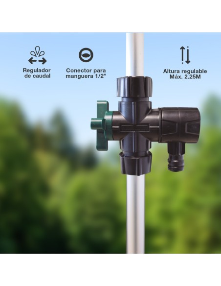 Garden Shower with Tripod 2.25 m and Adjustable Height